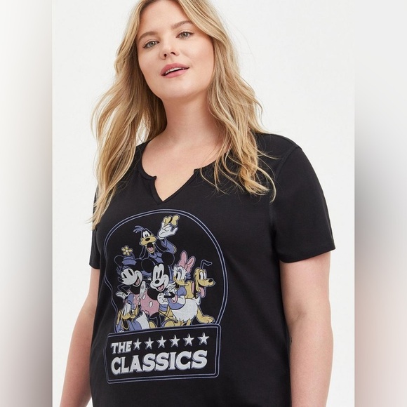 Torrid Disney Mickey and Friends The Classics Black T-Shirt 3 Tee - Picture 1 of 9